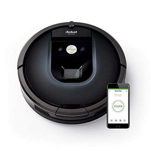 iRobot Roomba 981 Saugroboter mit 3-stufigem Reinigungssystem, Raumkartierung, Teppich-Turbomodus, zwei Multibodenbürsten, WLAN Staubsauger Roboter für Hartböden, Teppiche und Tierhaare, App-Steuerung